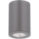 Tube Arch LED 6.25 inch Graphite Outdoor Flush in Narrow, 90, 2700K