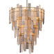 Greyson 37 Light 44.88 inch Antique Brass and Hand Blown Glass Chandelier Ceiling Light, XX-Large
