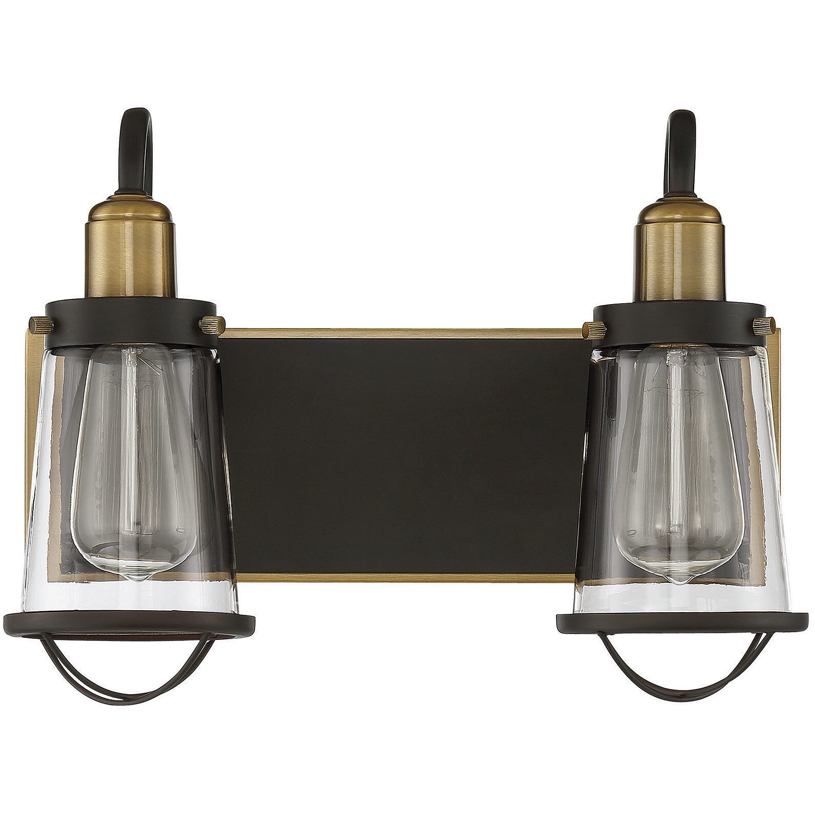 Lansing 2 Light 13.5 inch English Bronze and Warm Brass Bathroom Vanity Light Wall Light