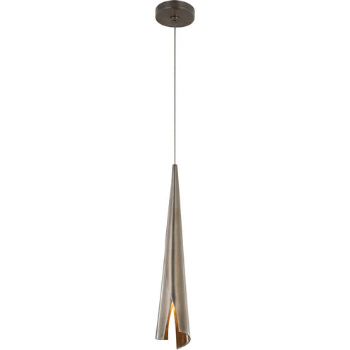 Kelly Wearstler Piel LED 3.5 inch Pewter Wrapped Pendant Ceiling Light