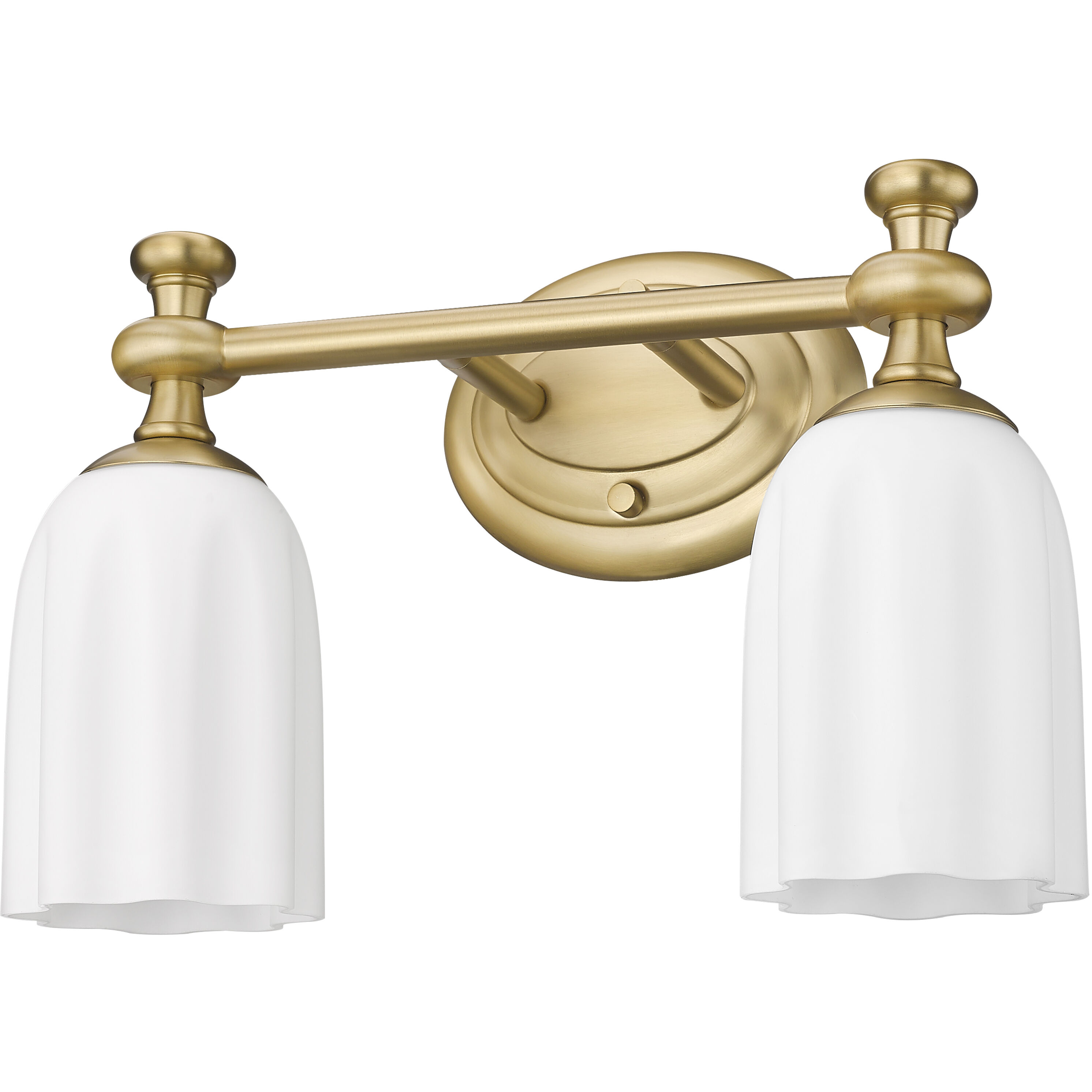 Orion 2 Light 13.75 inch Modern Gold Bath Vanity Light Wall Light