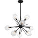 Salvador 9 Light 30 inch Earth Black Chandelier Ceiling Light
