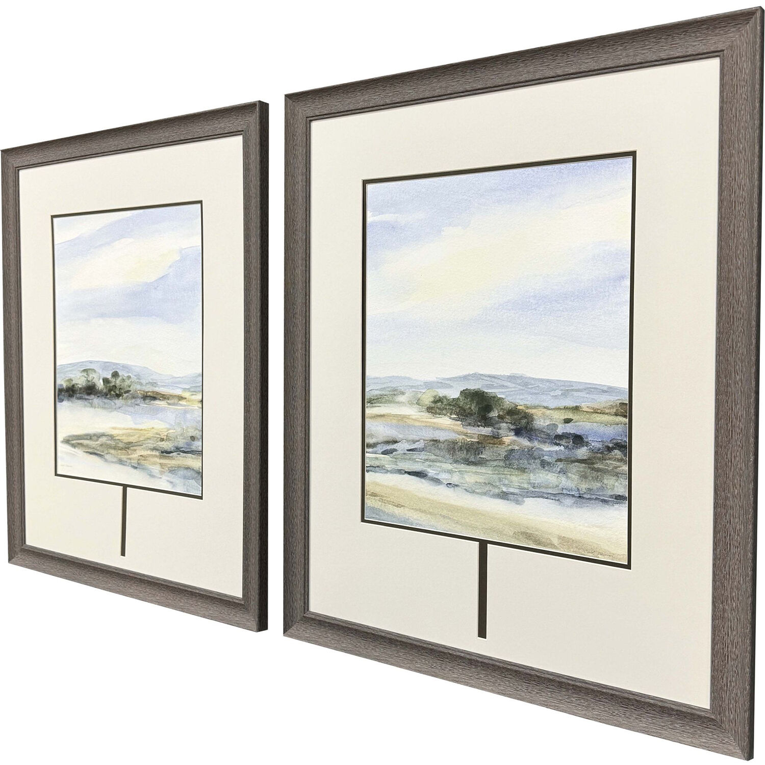 Around the Island Blue and Green and Brown Framed Art, Propac
