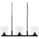 Melina 3 Light 33 inch Matte Black Linear Chandelier Ceiling Light