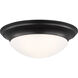 Nash 3 Light 16.75 inch Midnight Black Flush Mount Ceiling Light