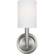 Drew & Jonathan Egmont 1 Light 4.75 inch Brushed Steel Bath Vanity Wall Sconce Wall Light