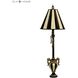 Carnival Stripe 32 inch 75 watt Antique Black with Antique White Table Lamp Portable Light