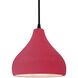 Radiance 1 Light 8 inch Cerise and Matte Black Pendant Ceiling Light