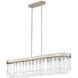 Ciara Linear Pendant Ceiling Light in White Gold