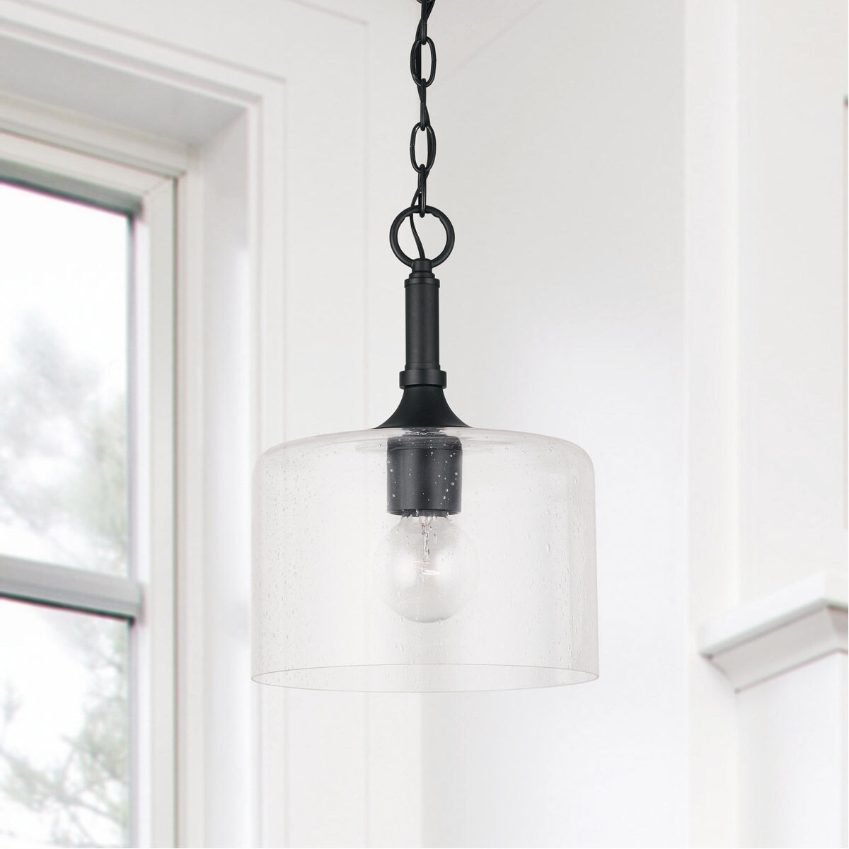 Carter 1 Light 10 inch Matte Black Pendant Ceiling Light