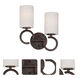 Signature 2 Light 11 inch Antique Bronze Vanity Light Wall Light