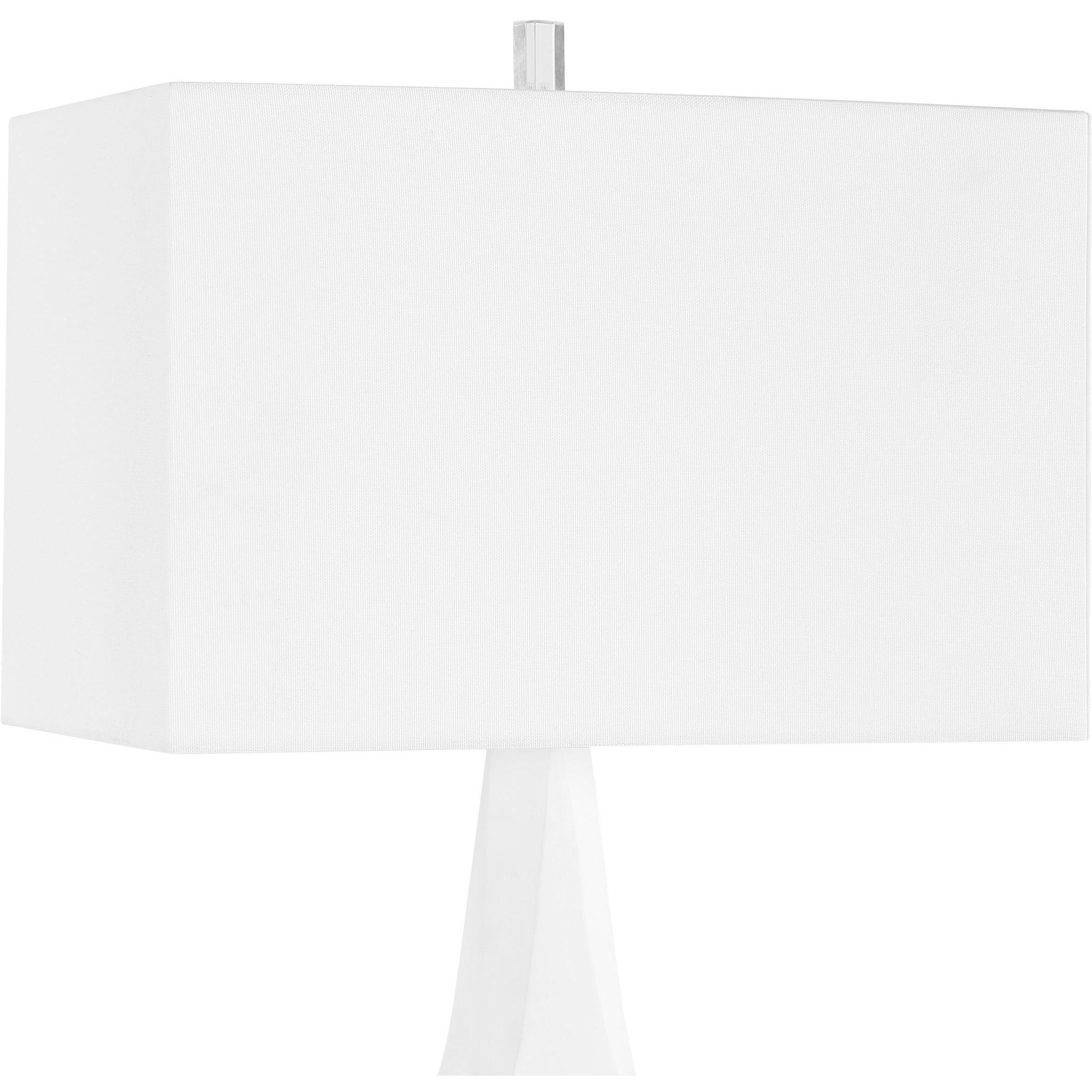 Mayme 37.5 inch 150 watt Matte White and Crystal Table Lamp Portable Light
