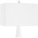 Mayme 37.5 inch 150 watt Matte White and Crystal Table Lamp Portable Light