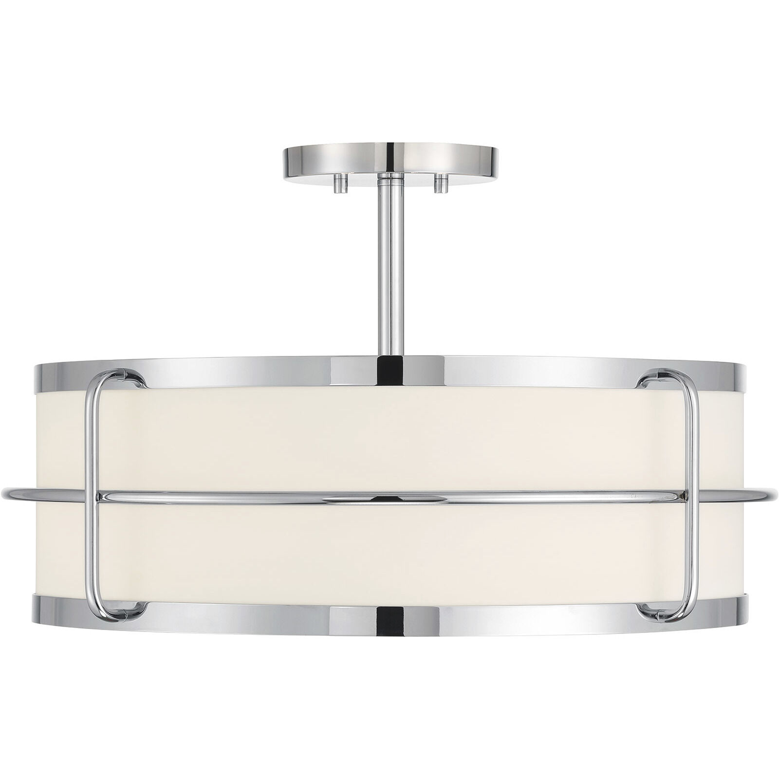 Chauncey 4 Light 22 inch Chrome Semi-Flush Ceiling Light