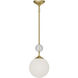 Alora Mood Celia 1 Light 7.88 inch Brushed Gold Pendant Ceiling Light