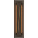 Gallery 3 Light 7.1 inch Bronze ADA Sconce Wall Light in Amber