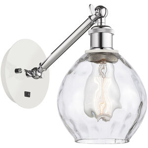 Ballston Waverly 1 Light 6 inch White and Polished Chrome Sconce Wall Light