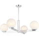 Modern 4 Light 38 inch Chrome Chandelier Ceiling Light