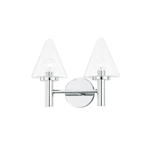 Connie 2 Light 13.75 inch Polished Chrome Bath And Vanity Light Wall Light