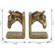 Giraffe 4.6 X 4.1 inch Black and Gold Bookends