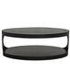 Eclipse 49 X 29 inch Matte Black Coffee Table, Oval
