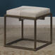 Shelby 18 inch White Hide Stool