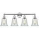 Edison Hanover 4 Light 33.25 inch Polished Chrome Bath Vanity Light Wall Light in Fishnet Glass