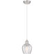 Ballston Norfolk LED 6 inch Brushed Satin Nickel Mini Pendant Ceiling Light in Clear Glass