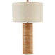 Salome 32 inch 150.00 watt Brass/Natural Rattan Table Lamp Portable Light