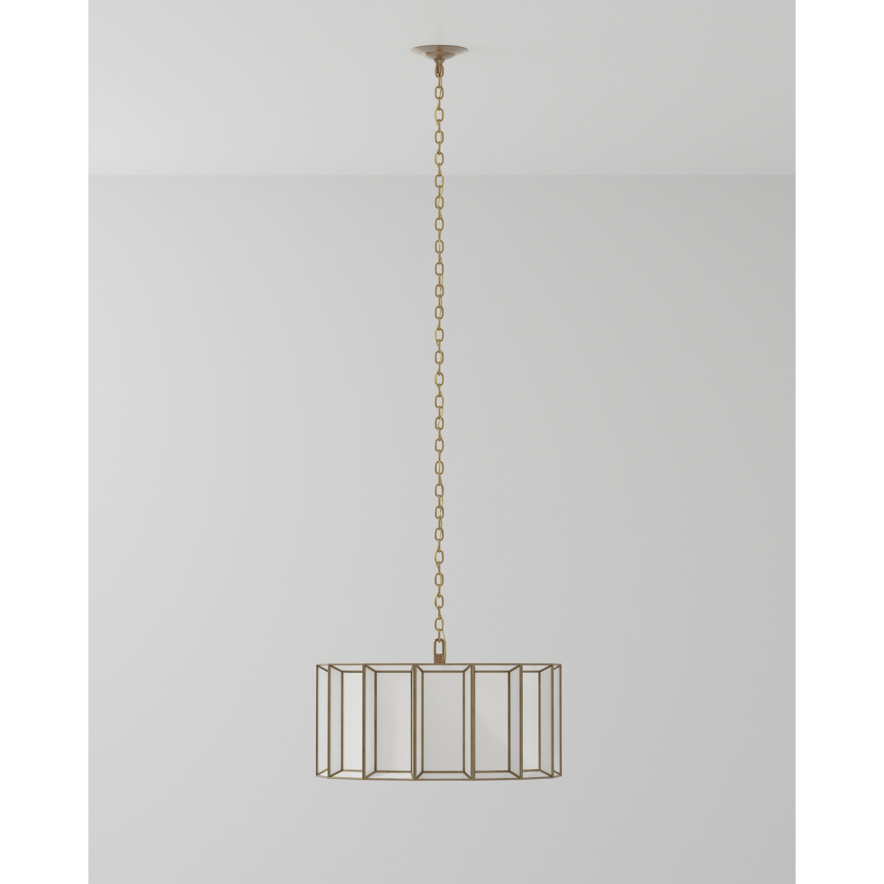 Daze 3 Light 24 inch Antique Brass/White Pendant Ceiling Light, Large