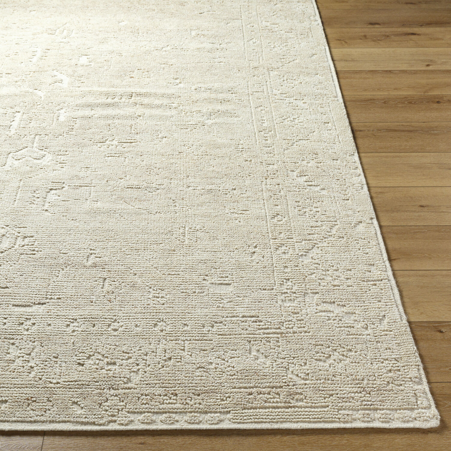 Kimberly 36 X 24 inch Ash / Light Silver Handmade Rug in 2 x 3