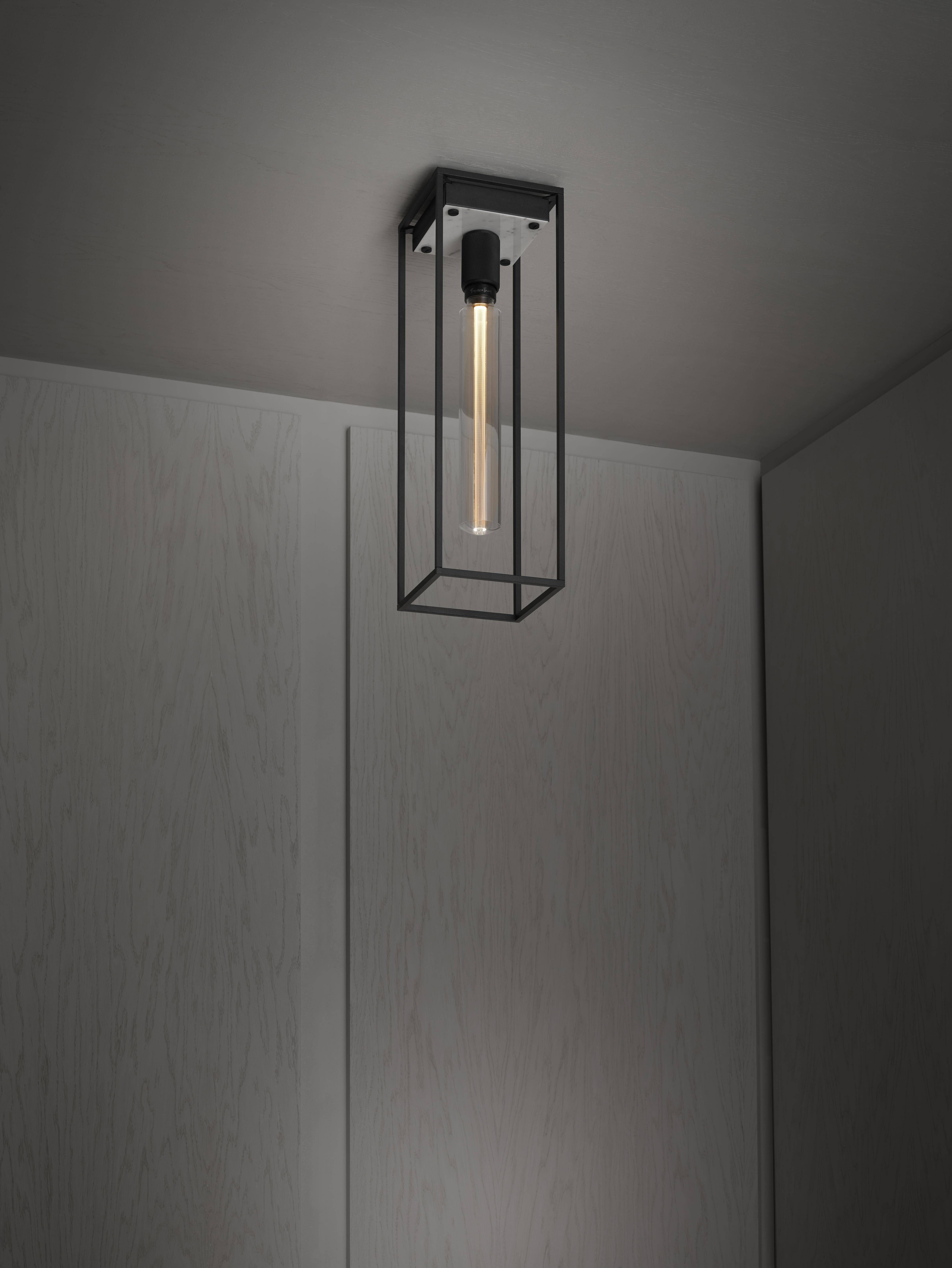 Caged 1 Light 6.69 inch Semi-Flush Mount