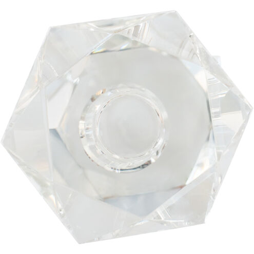 Faceted 6.5 X 3.75 inch Candleholder, Short