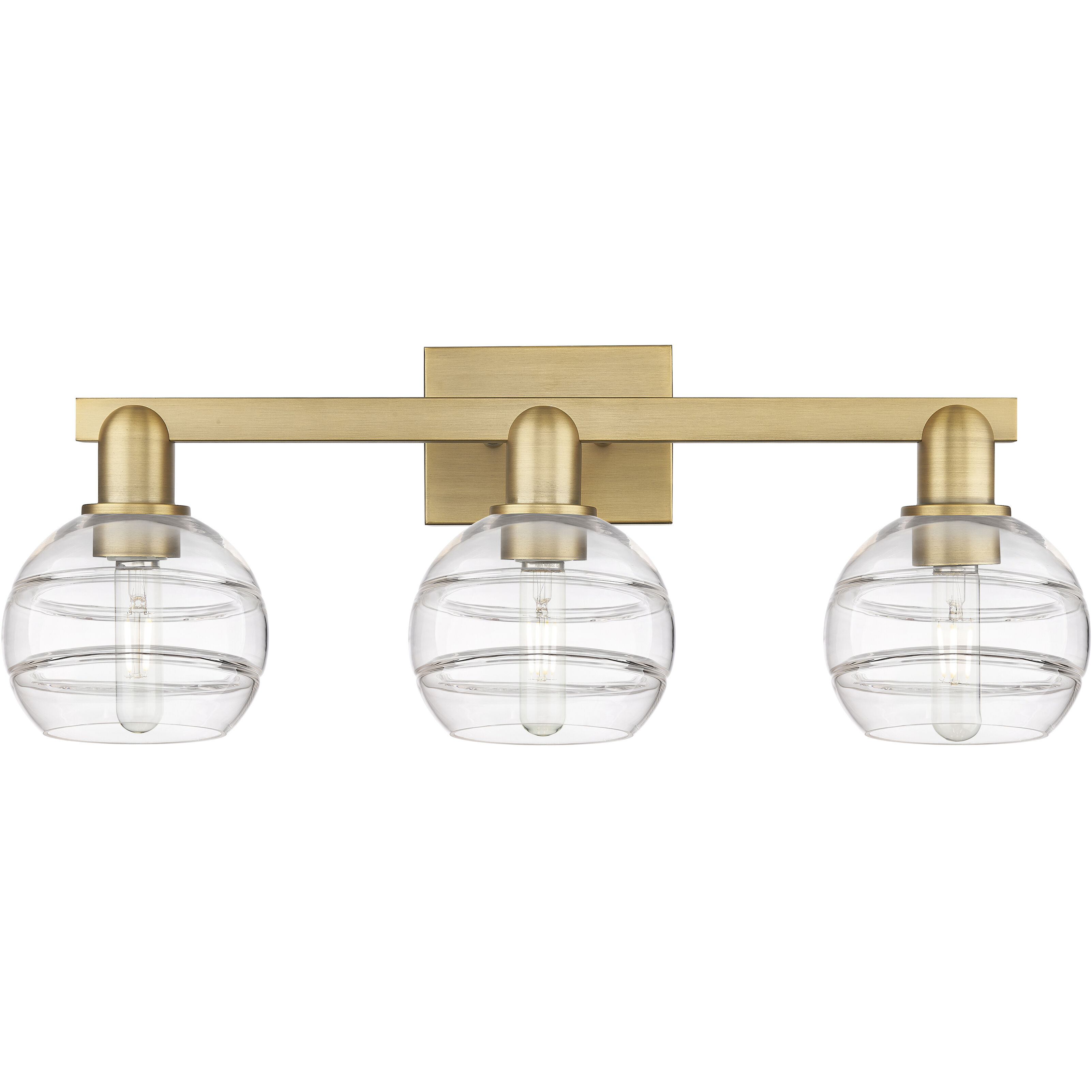 Arcadia Rochester 3 Light 24.88 inch Brushed Brass Bath Vanity Light Wall Light