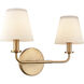 Hoyle 2 Light 16 inch Brushed Gold Vanity Light Wall Light