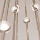Constellation Aries LED 11.5 inch Satin Nickel Pendant Ceiling Light in 3000K, Clear Faceted Acrylic, 10 FT. Cord