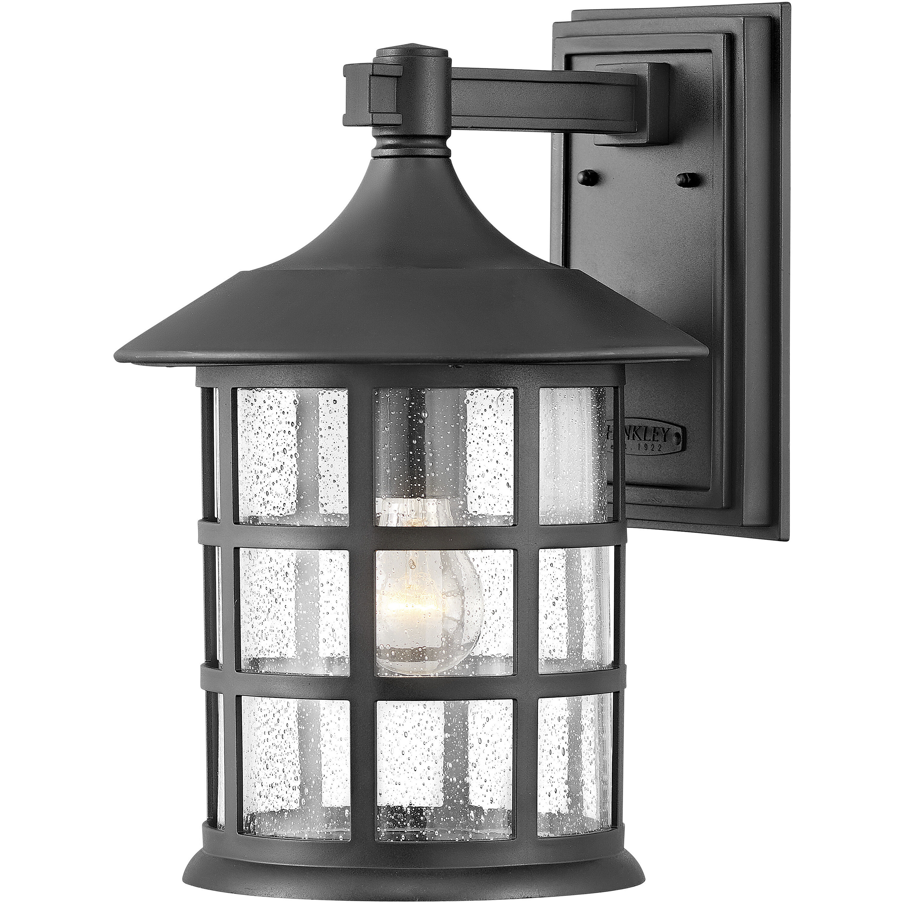 Freeport Coastal Elements Outdoor Wall Mount Lantern in Textured Black