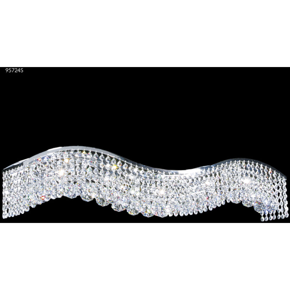 Fashionable Broadway 10 Light 36 inch Silver Vanity Light Wall Light