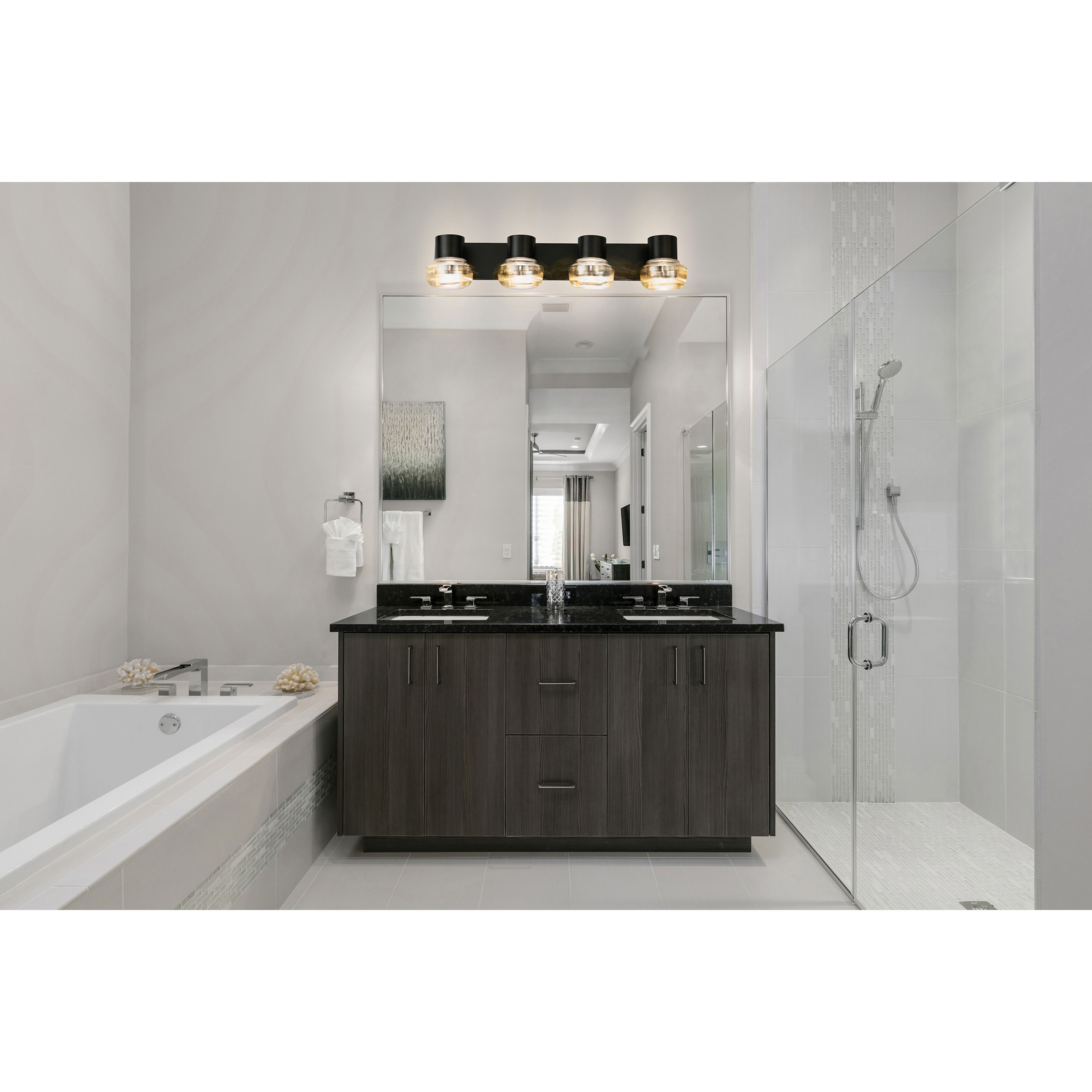 Belby LED 30.87 inch Black Bath Vanity Wall Light