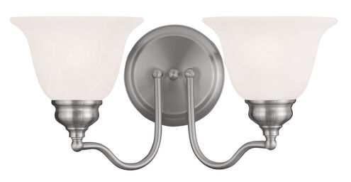 Essex 2 Light 15 inch Brushed Nickel Bath Vanity Wall Light