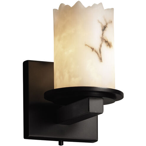Lumenaria 1 Light 5 inch Matte Black Wall Sconce Wall Light in Cylinder with Broken Rim, Incandescent