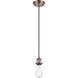 Ballston Bare Bulb 1 Light 5 inch Antique Copper Mini Pendant Ceiling Light, Ballston