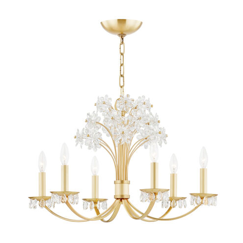 Beaumont 6 Light 26 inch Aged Brass Chandelier Ceiling Light