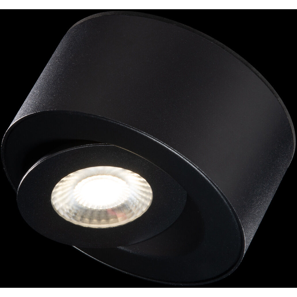 Peek LED 4.88 inch Black Flush Mount Ceiling Light in 3500K, dweLED