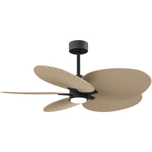 Atlas Alessandra TROPICAL - LK 48 inch Matte Black with Light Maple Tone Blades Ceiling Fan