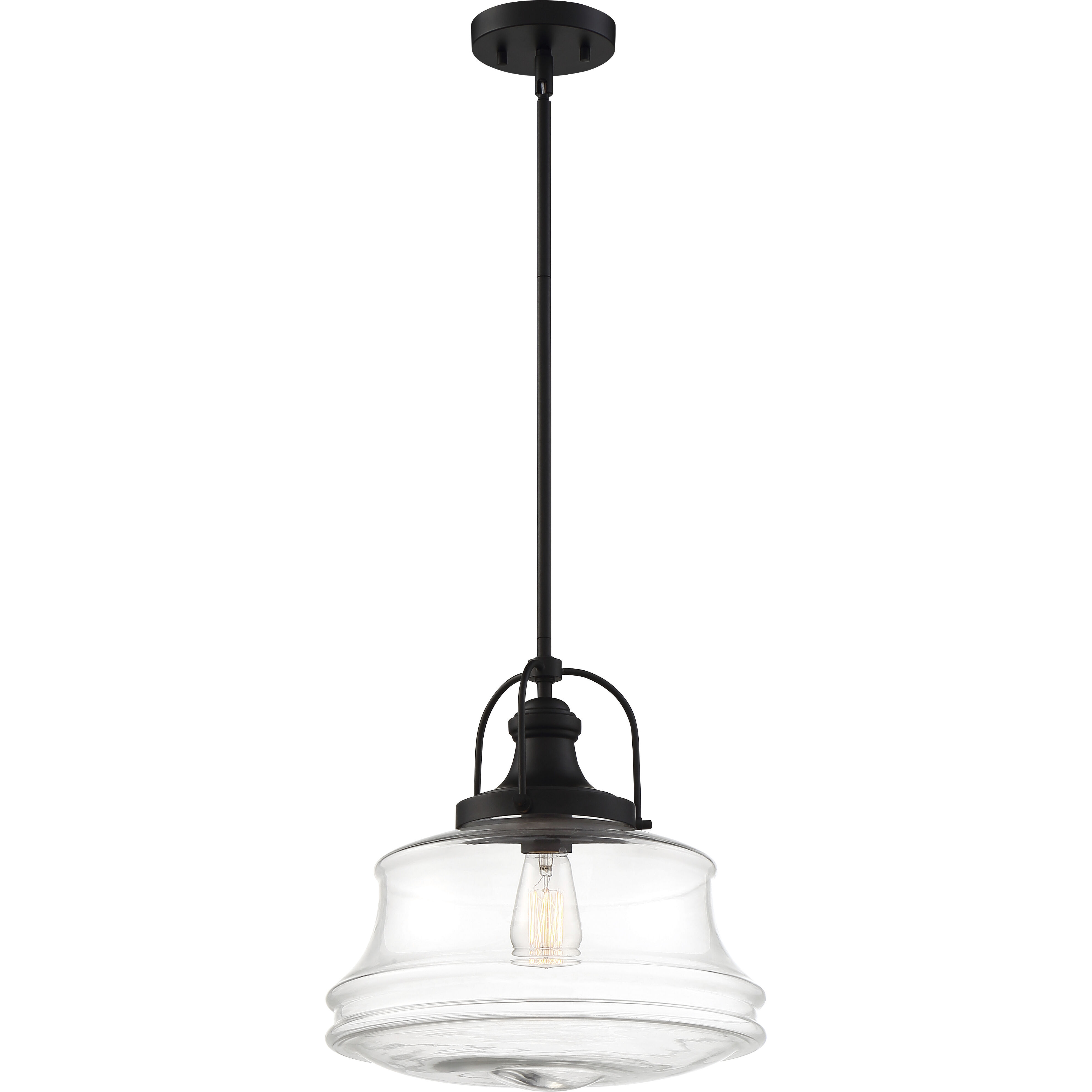 Basel 1 Light 14 inch Aged Bronze Pendant Ceiling Light
