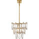 Amira 5 Light 45 inch Distressed Brass Interior Hanging Light Ceiling Light