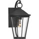Outremont 1 Light 15.25 inch Sand Coal Black Outdoor Wall Lantern