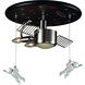 Novelty 2 Light 16 inch Satin Nickel with Black Flush Mount Ceiling Light