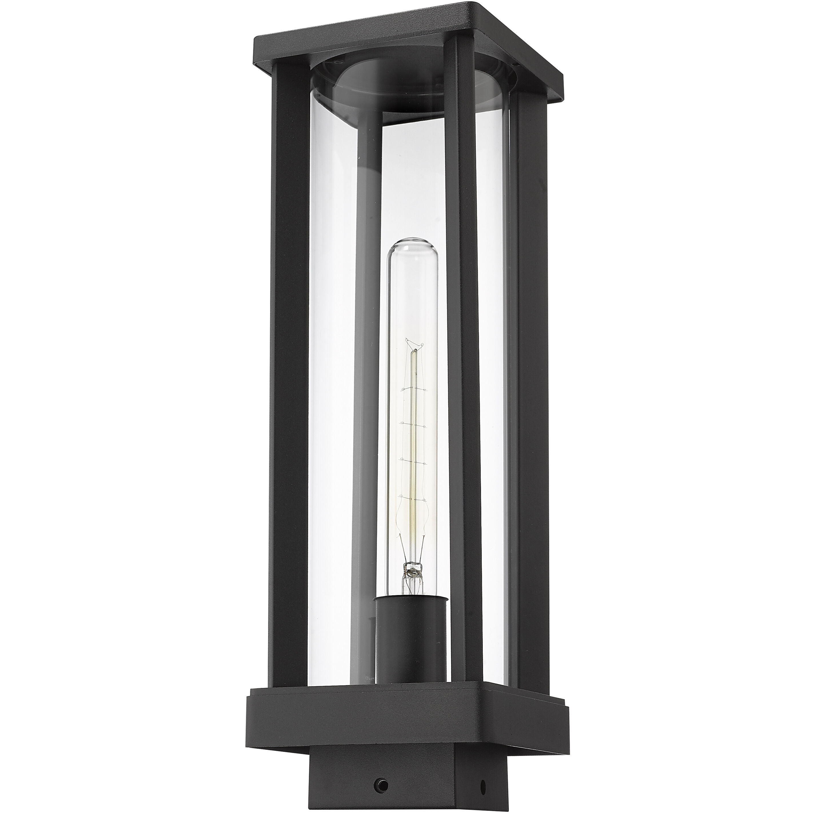 Glenwood 1 Light 15 inch Black Outdoor Post Mount Fixture